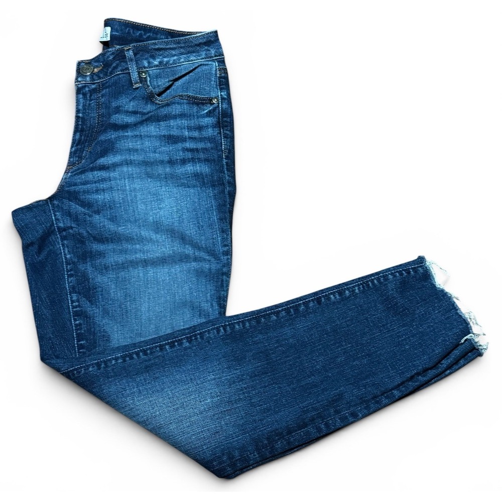 LOFT Ann Taylor Curvy Skinny Jeans‎ Womens 6 28 Dark Wash Raw Hem
